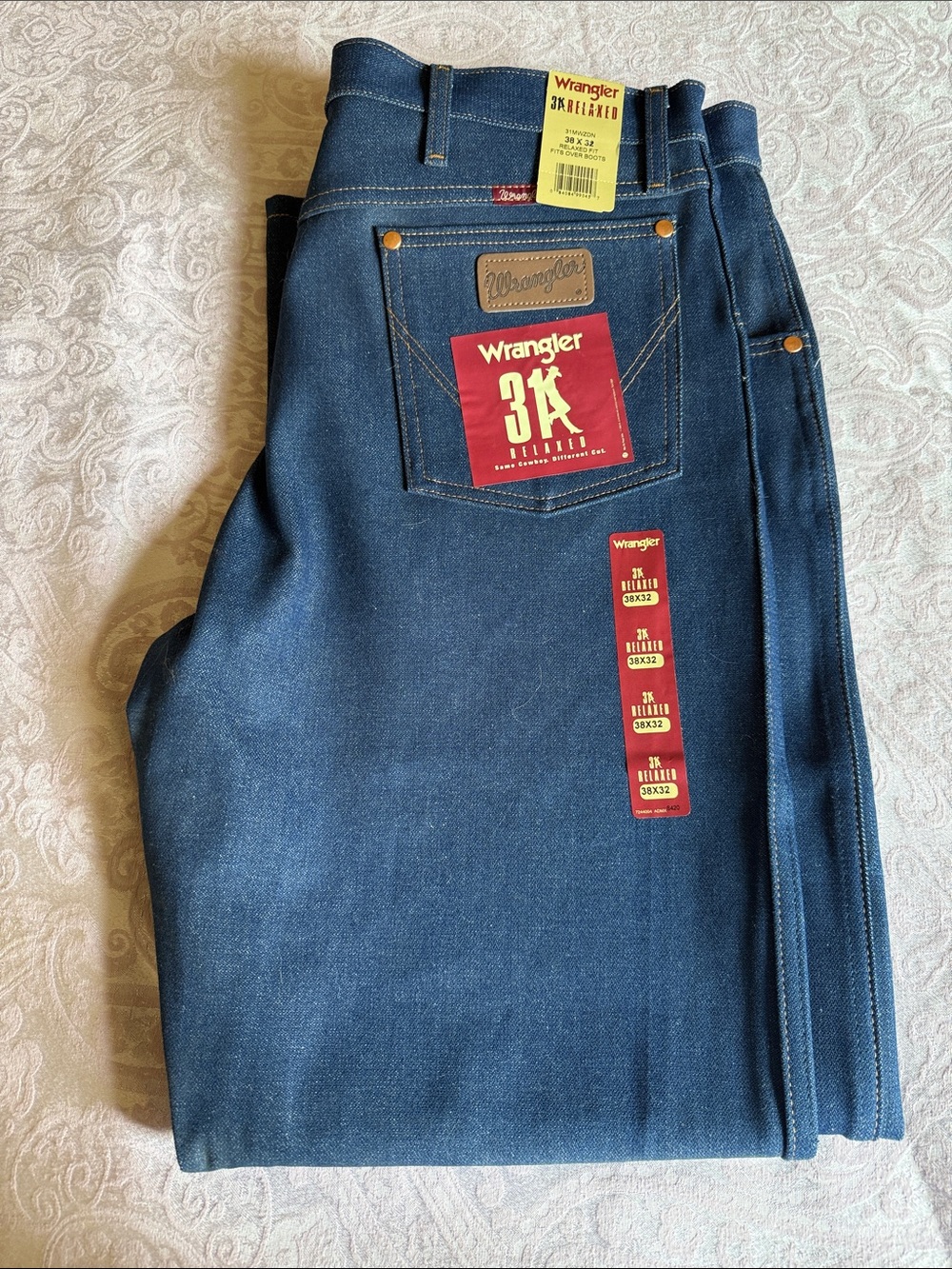 Wrangler Men's Relaxed Fit Jeans - Dark Blue Denim